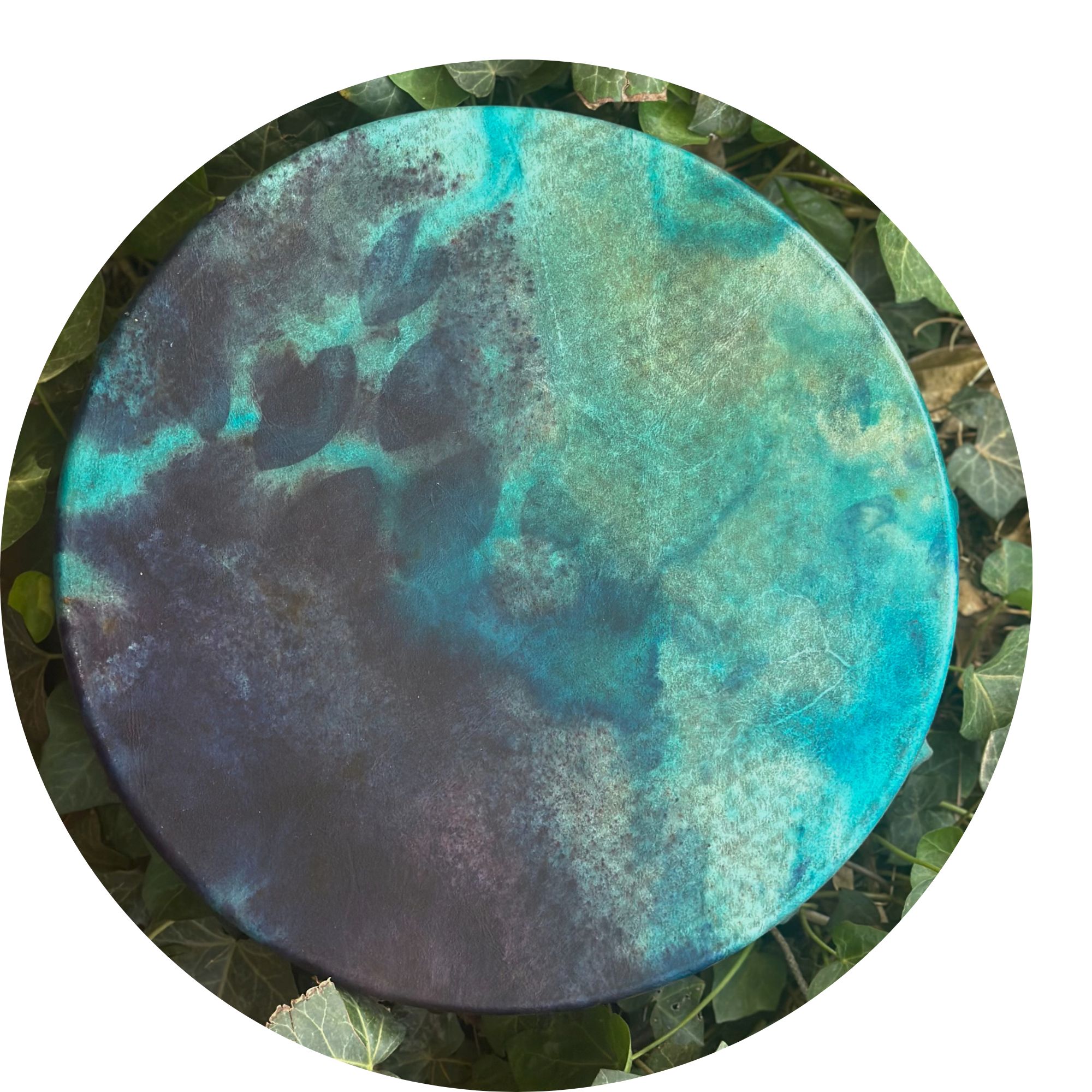 15" Lemurian Sodalite Elk Sacred Drum