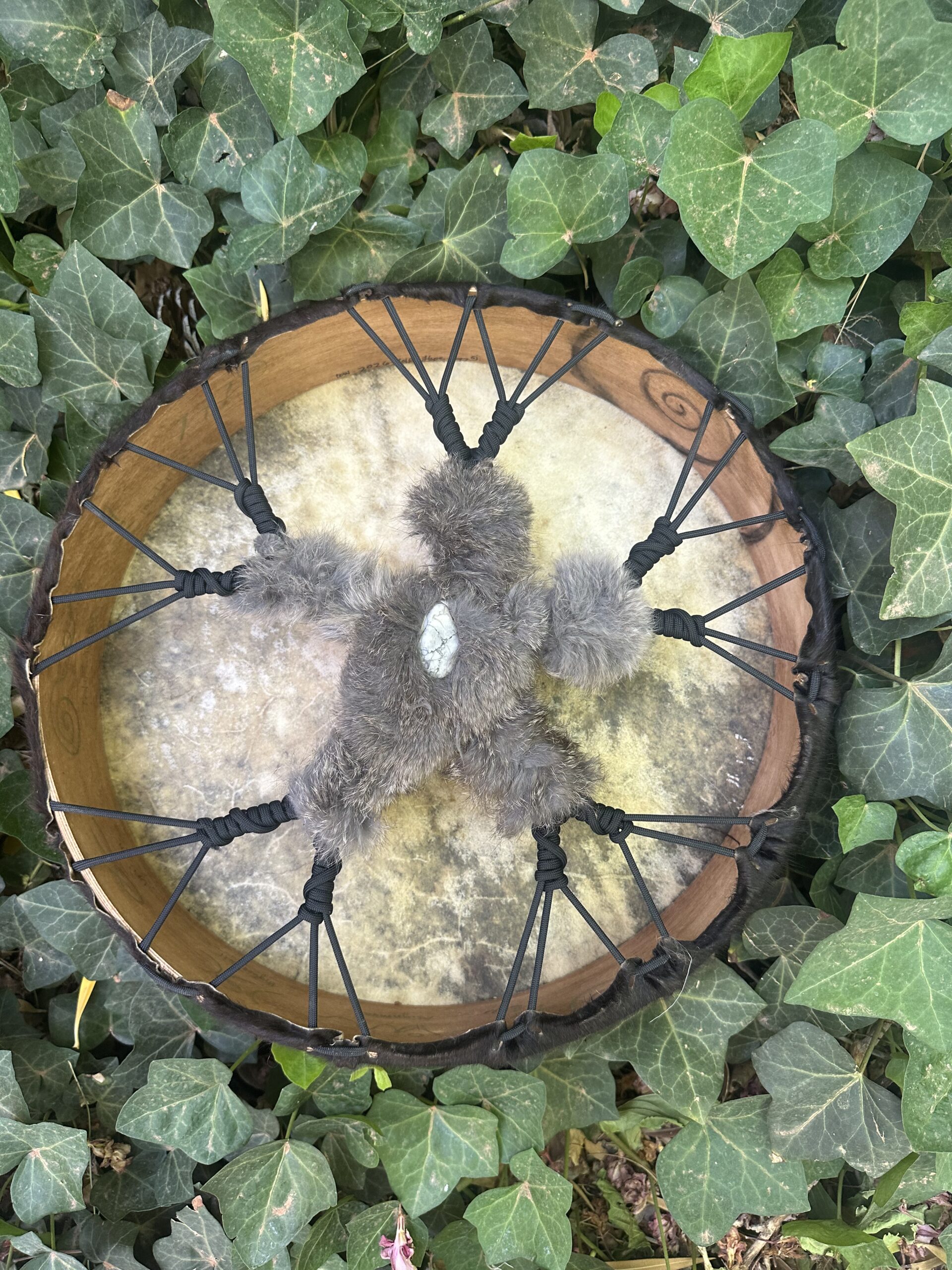 15" Shadow Fur Cow Sacred Drum - Image 2