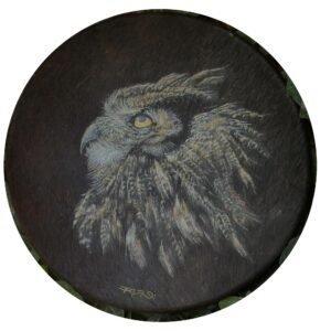 15" Shadow Fur Cow Sacred Drum